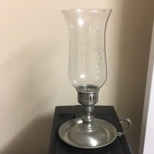 Empire pewter candle holder